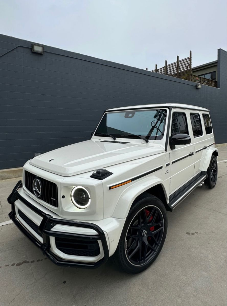 White Mercedes-AMG G63 SUV available at TRUST ZENNIA LTD
